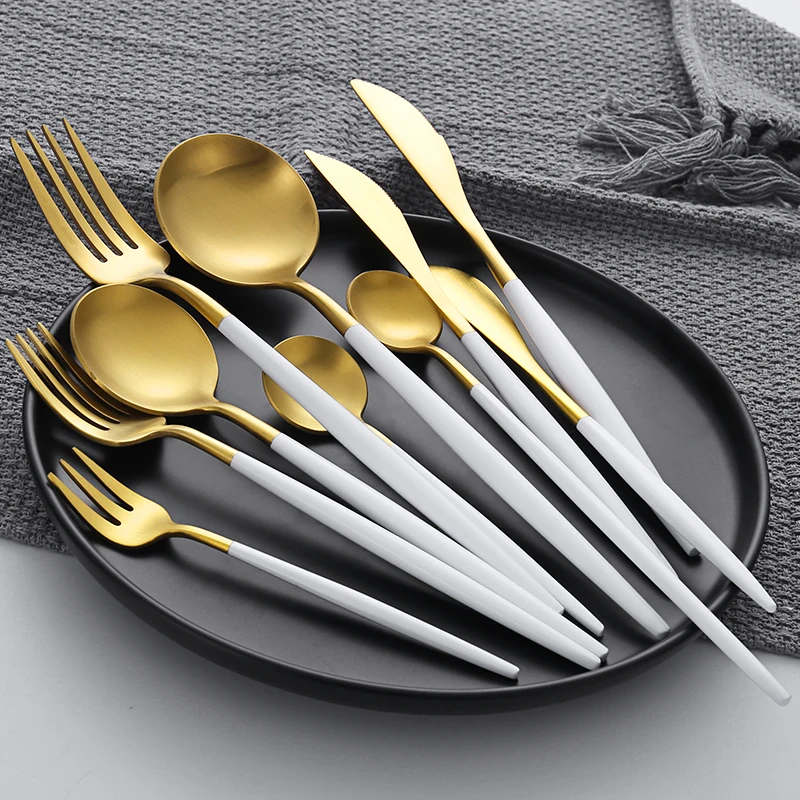 Luxury Wedding Restaurant Cutlery Stainless Steel Set