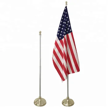 Adjustable Indoor Flagpoles Removable Indoor Floor Free Standing Flag ...