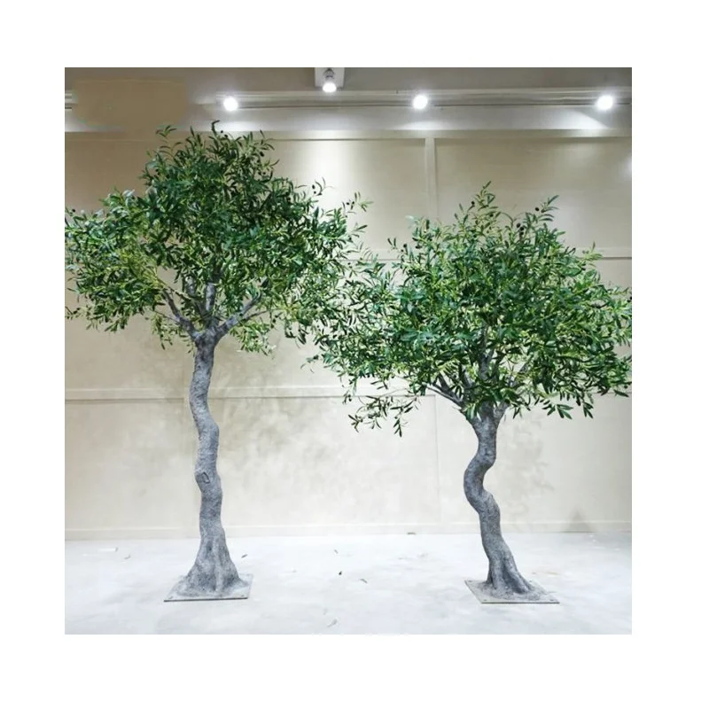 Machen 200cm Hhe knstliche grne Olivenbaum Pflanze Bonsai Baum,  dekorative Glasfaser Baum Olive knstlich fr Wohnkultur