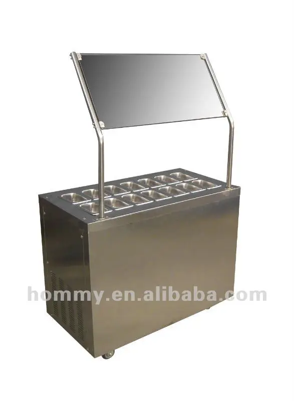Refrigerator for Topping Display Cabinet Ice Cream Topping to Mix Frozen Yogurt