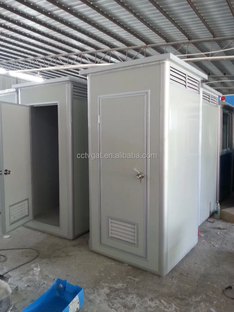 Modern Design Outdoor Portable Toilet with Steel Frame Structure Squatting Pot or Western Seat for Bathroom Use