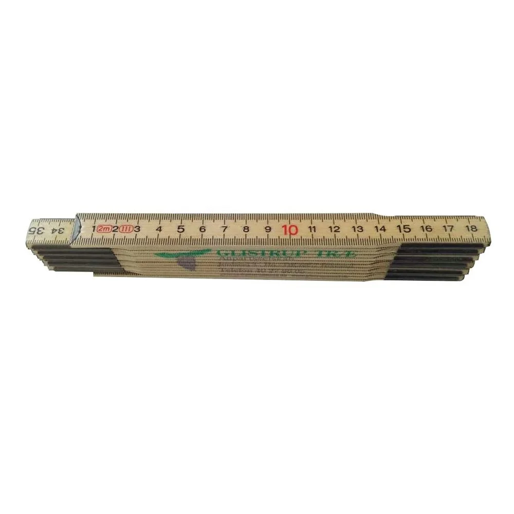 Customized Wood Folding Ruler 1 Meter 2 Meter  Metric/Inch Foldable Ruler