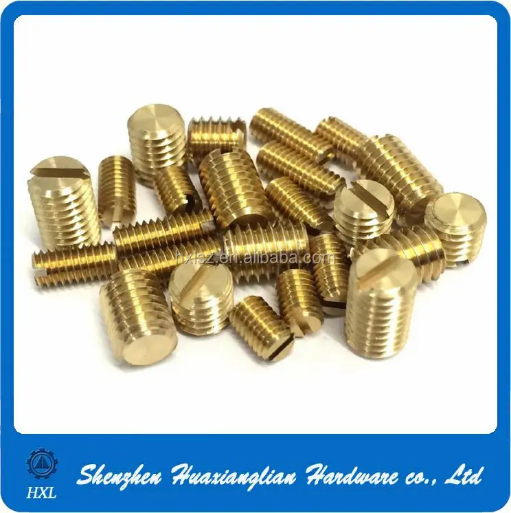 551 Brass Slotted Flat Point Set Screw