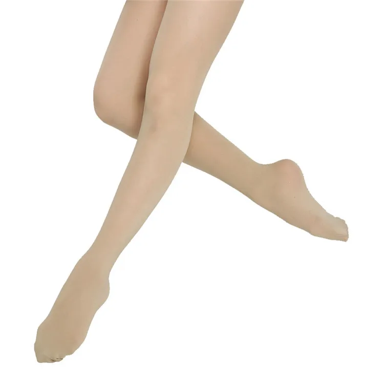Оптовая продажа нейлоновые розовые балетные танцевальные колготки BT00006 из спандекса для школьниц