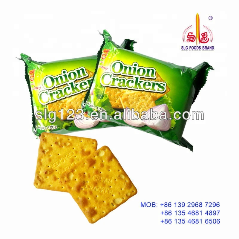 100g Sweet Vegetarian Crispy Onion Cracker Biscuit