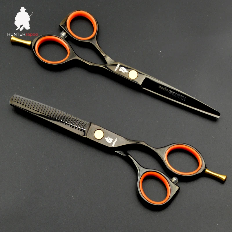 HUNTERrapoo HT9114 Hair Cutting Scissors Kit 5.5 inch barber scissors set for hairdressing salons Haircut Shears