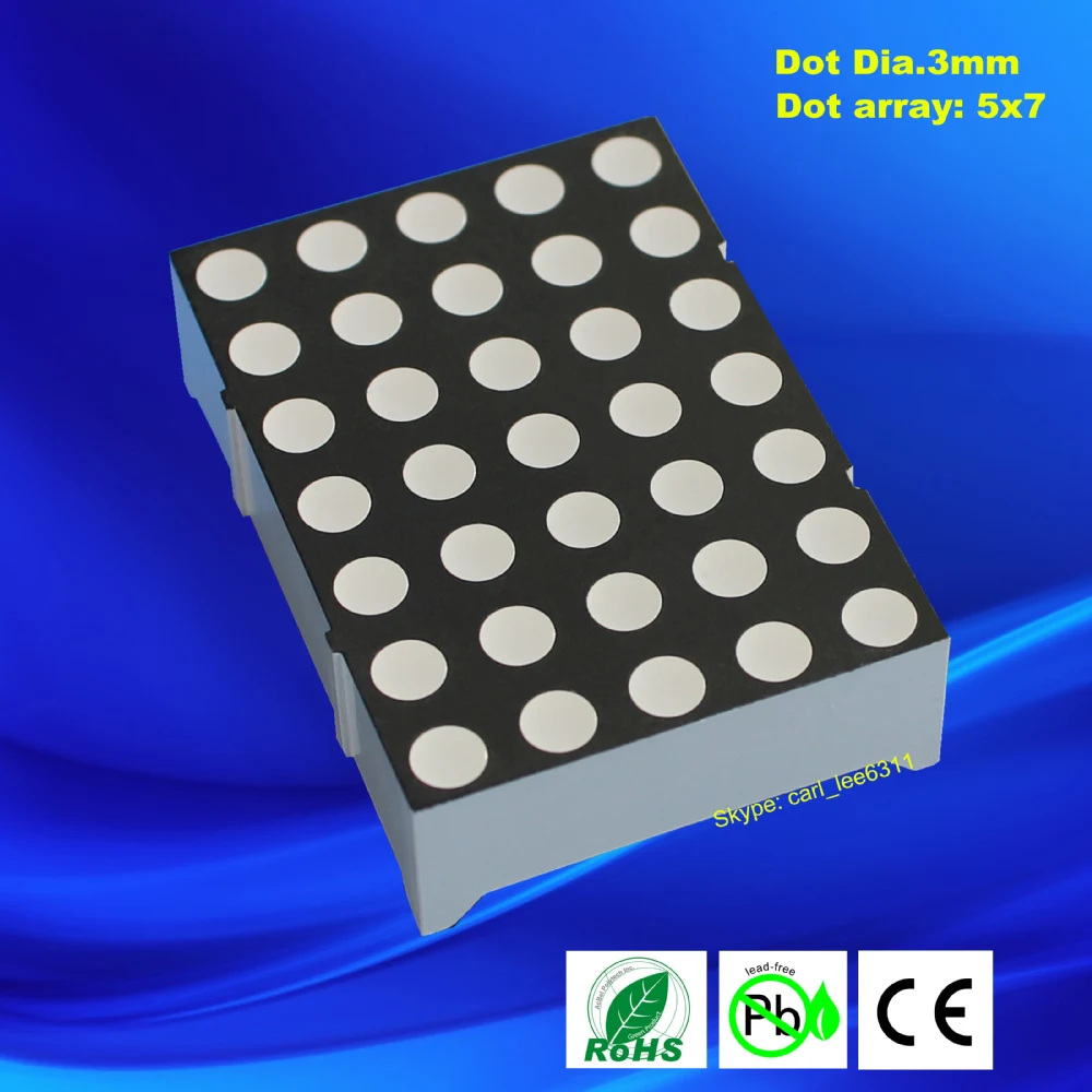 Red 5 X 7 Dot matrix Led 5x7 matrix Led 5x7 Led Dot matrix 5x7 Display