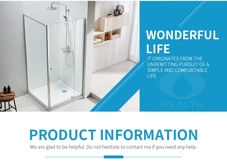 6mm Small Glass Frame Stand up Rotating Hinged Shower Door for Shower ...