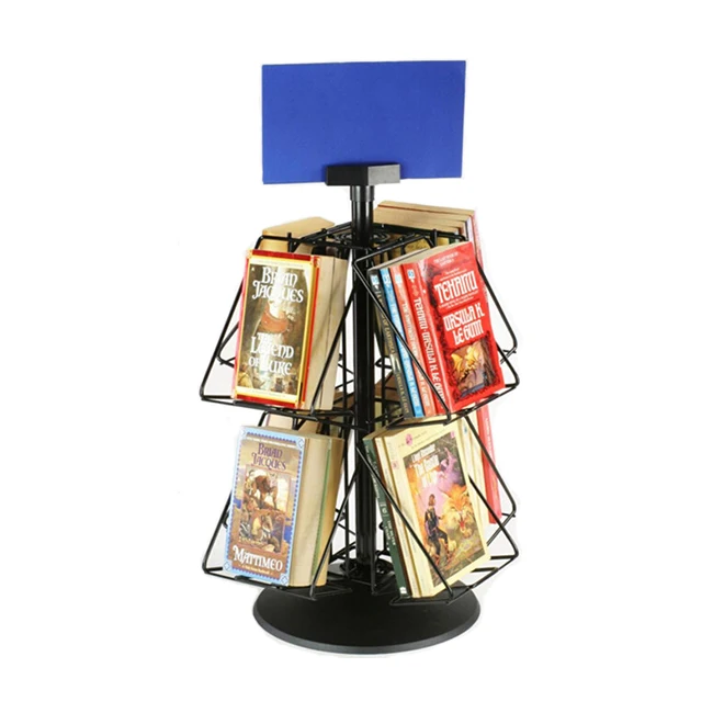 Metal Rotating Postcard Display Racks Stands Counter Display Stand Dvd
