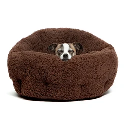 Multi design color customization washable plush calming furniture protector pet bed small dogs beds