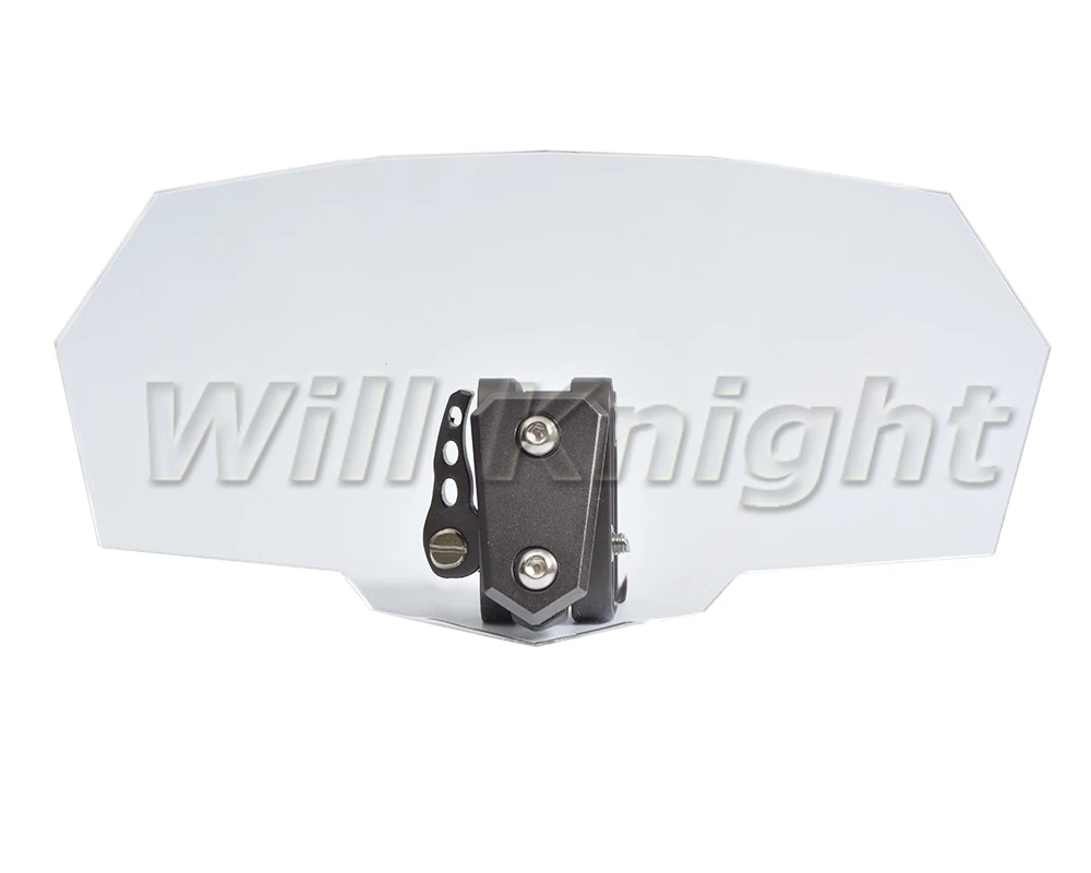 
 Универсальный Регулируемый Прозрачный ветровой экран для мотоцикла, дефлектор ветрового спойлера с матовым серым металлом  