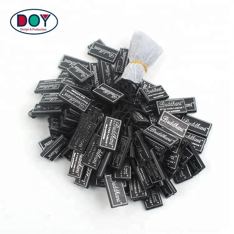 High Quality Custom Own Brand Embossed Logo Plastic Hang Labels Seal Watch Tag With Nylon String