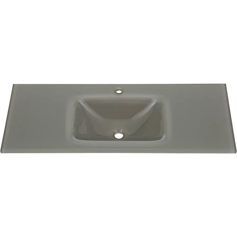 Grey Tempered Glass Countertop Bathroom Vanity Hl 1200g Buy Kamar Mandi Kesombongan