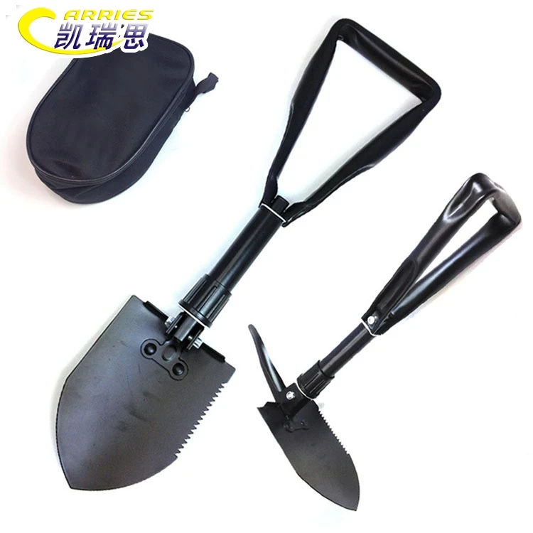 Рекламная черная многофункциональная Складная лопата для кемпинга на открытом воздухе