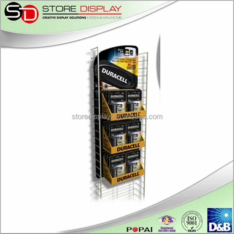 Paper Foldable Chewing Gum Display Rack Wall Mounted Nail Polish Display Rack Duracell Batteries Sidekick Display Rack