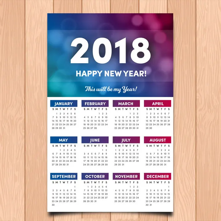 Customized Paper Yearly Calendar Monthly Firgde