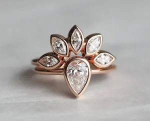 Silver White Stone Silver Finger Ring