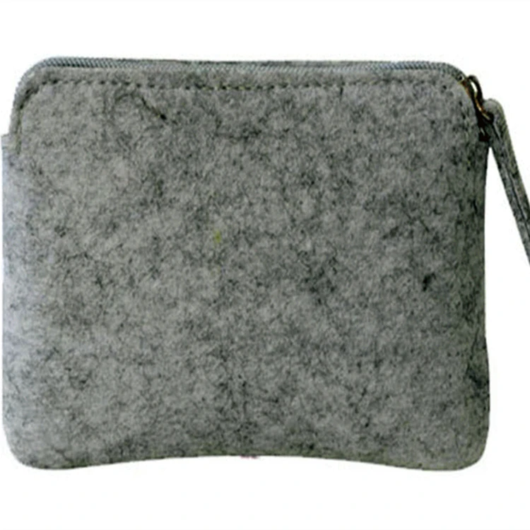 Оптовая продажа милый маленький недорогой фетровый Кошелек для монет на молнии в новом стиле