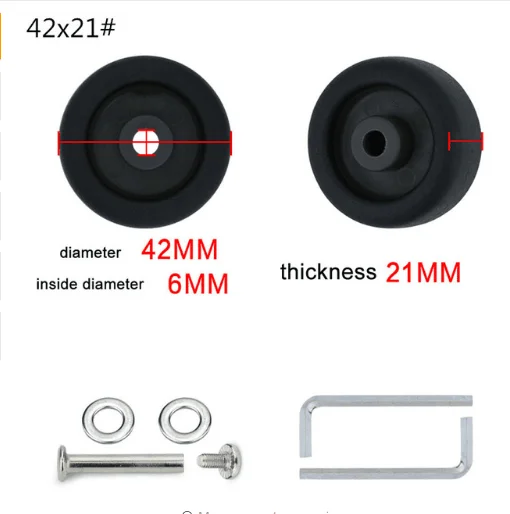 4 stks Bagage Wielen Vervanging Wiel voor Bagage Koffer Reparatie 360° Roterende Koffer Vervanging Wielen met 4 Montagegaten L330