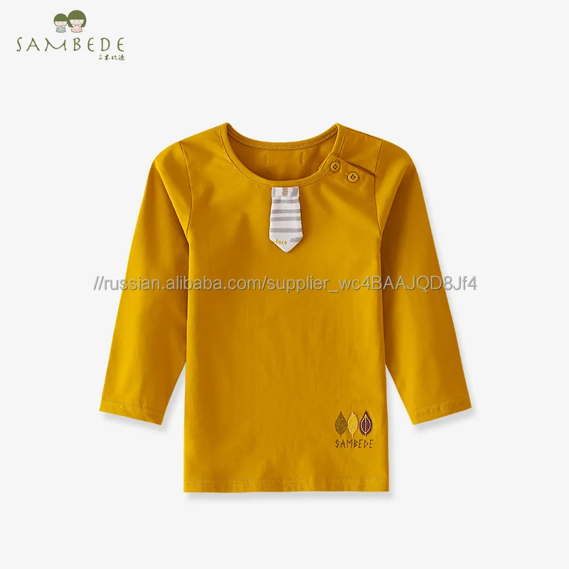 Sambede От 1 до 5 лет Детская одежда рубашка с длинными рукавами для маленьких мальчиков мягкий frabic для весны SM7C3009