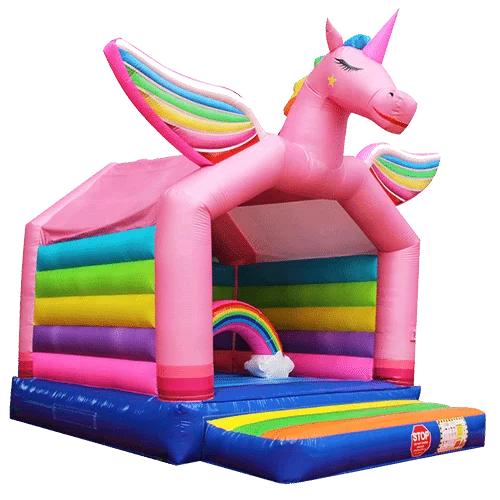 New Design Sparkling Rainbow Unicorn Bouncer,Multi-play Unicorn Bounce ...