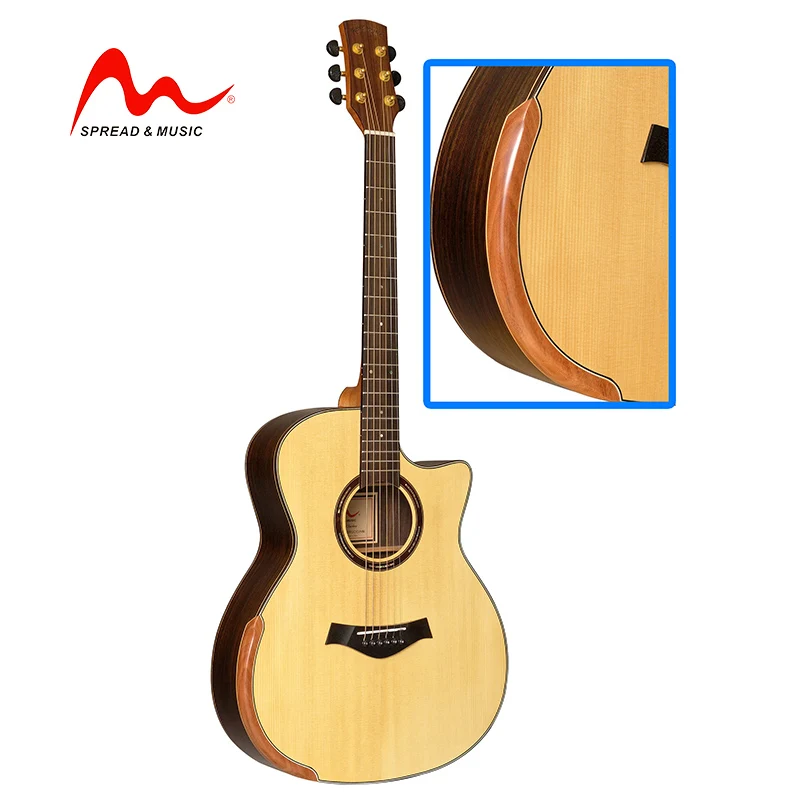 solid top acoustic electric guitar