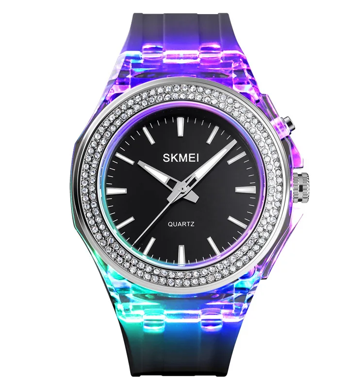 SKMEI 1553 LED Backlight 5 Atm Waterproof Sport Watch Analog Watches for Women Quartz Wristwatch