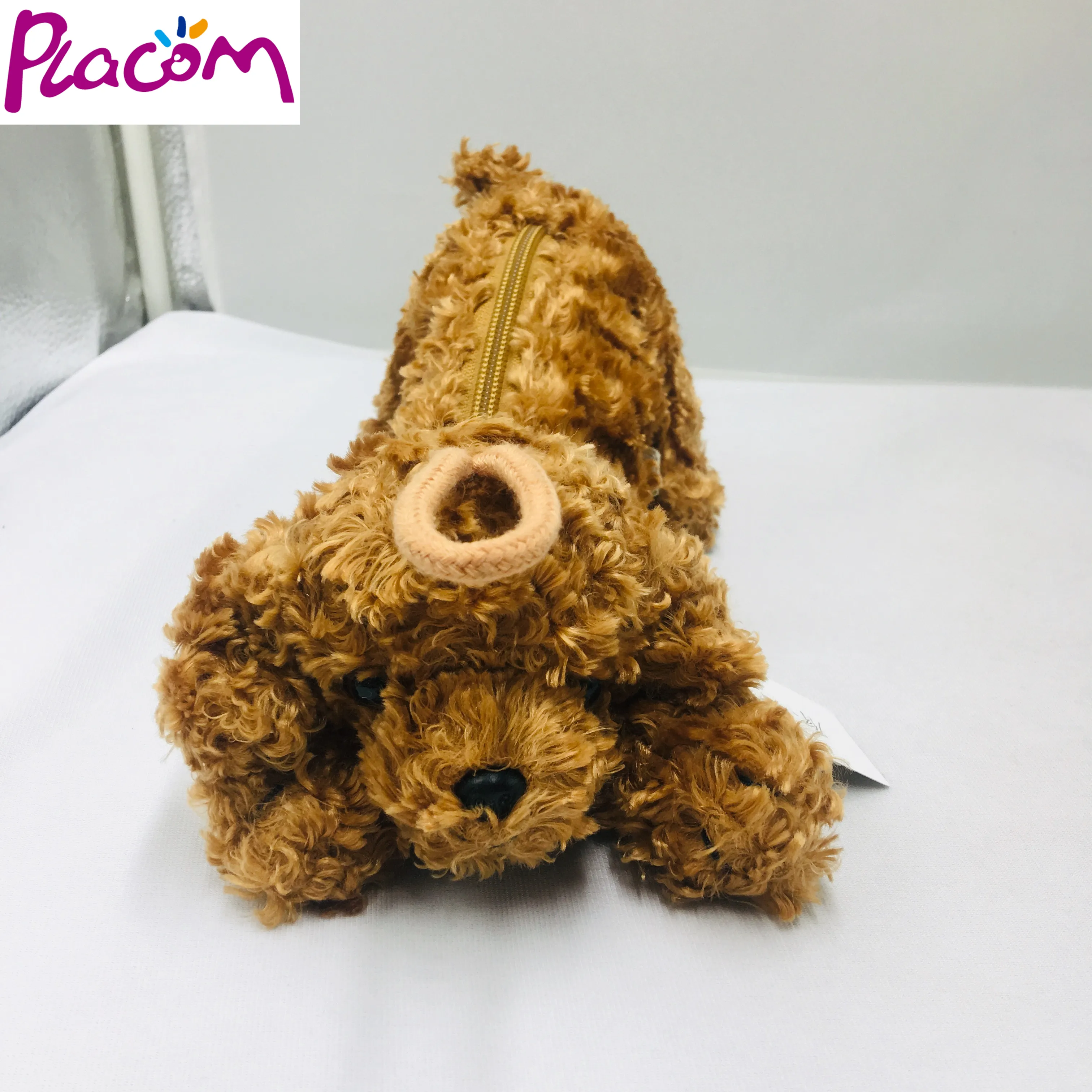 Plush Dog Pencil Bag Stuffed Animal Dog Pen Case Plush Stuffed Toy Dog