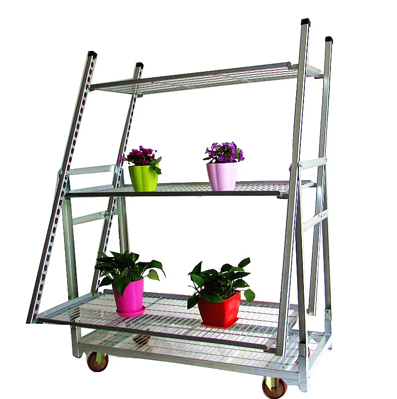 Alibaba.com: Metal Rack Shelf Garden Hand Cart with Wheels, Plant ...