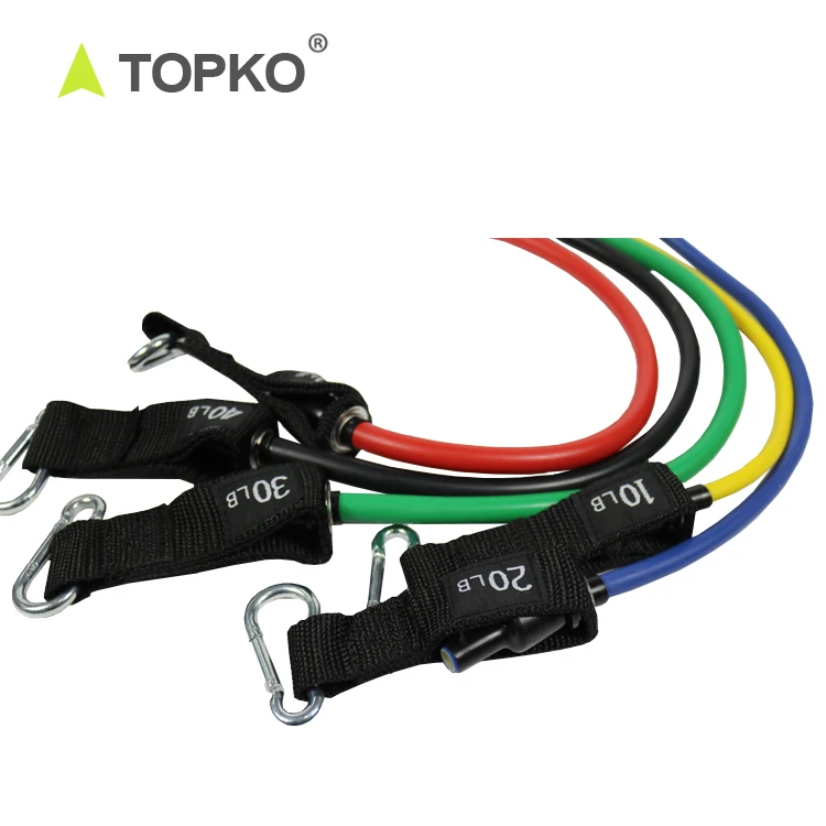 TOPKO Tpe с дверным якорем ручками и ремешками на щиколотке тренировочная лента для тренировки 11 шт. набор трубок сопротивлением