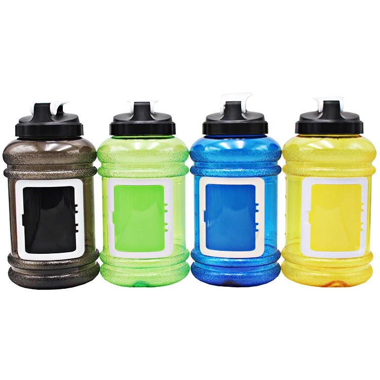 cartera gimnasio botella de agua boca ancha 2,2 litros shaker