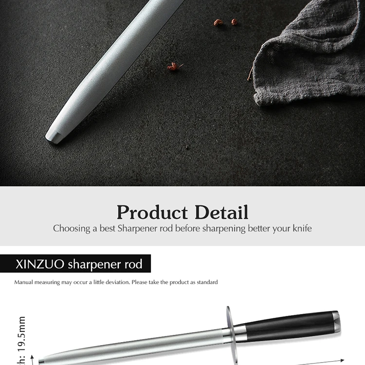 XINZUO Luxury High Carbon Steel Diamond Stone Knife Sharpener