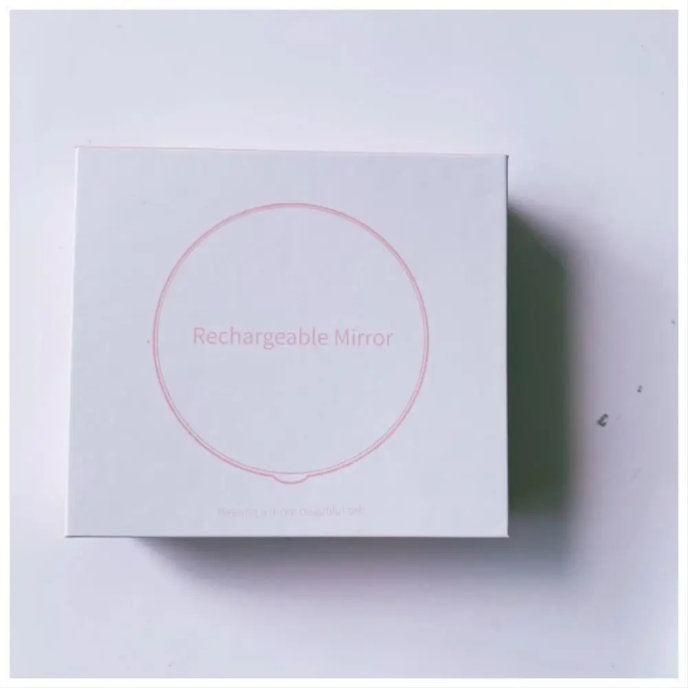 
 Компактное и дорожное зеркало для макияжа с подсветкой, светодиодное зеркало для туалетного столика с портативным резервным зарядным устройством, идеальный подарок для женщин (розовый)  