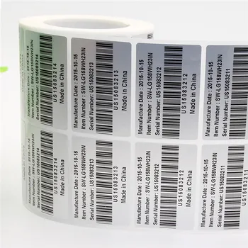 Online Buy Wholesale custom Barcode Aluminum logo sticker