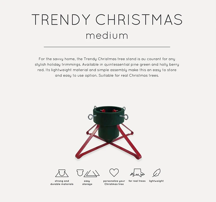 Professional Metal And Plastic Christmas Tree Stand For Real Trees