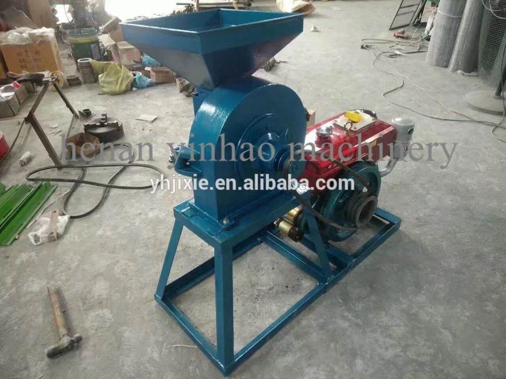 Diesel Engine Maize Cassava Corn Cob Grinding Machine Feed Hammer Mill