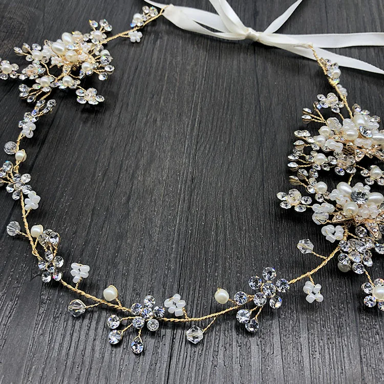 SHSS2024 горячая Распродажа золотого и серебряного цвета свадебные аксессуары для волос, ювелирные изделия, свадебные повязки на голову