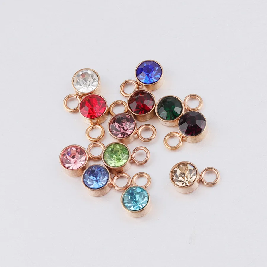 6mm Rose Gold Plated Stainless Steel 