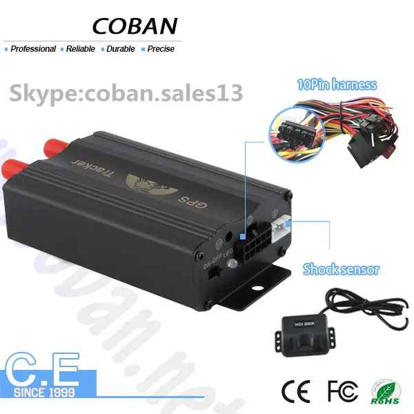 Gsm Gps tracker Tk103 Custom Firmware With google Maps on Android IOS APP Gps Vehicle tracker