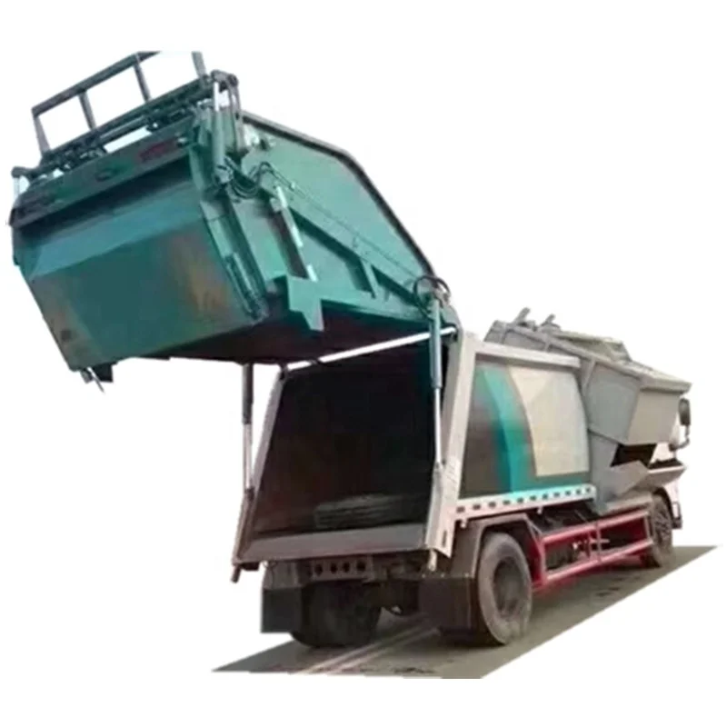 Japan Chassis Cheaper Garbage Classification Side Loading Self Discharge Compactor Trash Transfer Trucks