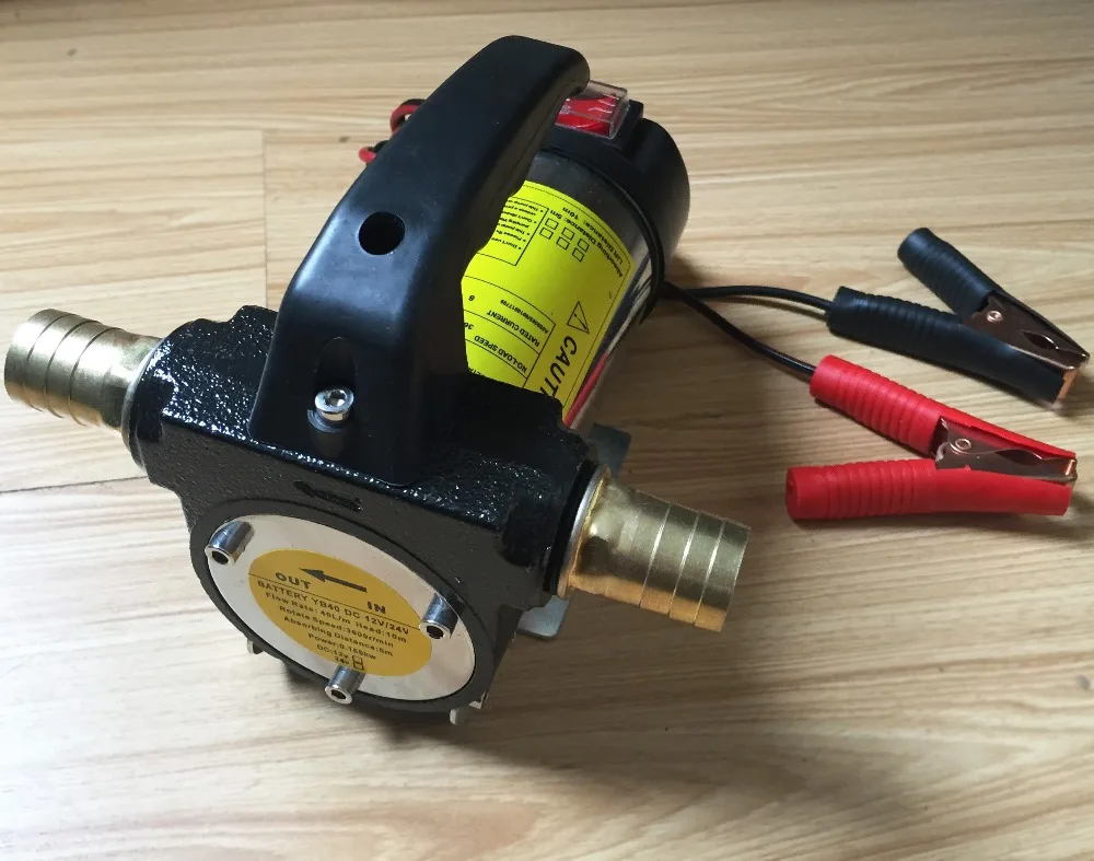 12 Volt Diesel Oil Transfer Pump Compact Design 45L/min Capacity Cast Iron Stainless Steel Construction for Irrigation