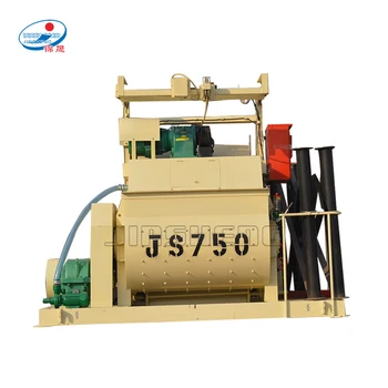 China manufacturer JS750 twin shaft concrete Mixer drawing Machine equipment with Lift for construction