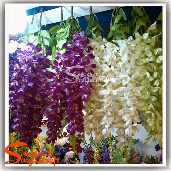 Садовая шелковая ткань искусственный цветок глицинии из стекловолокна большие наружные искусственные ветки для украшения