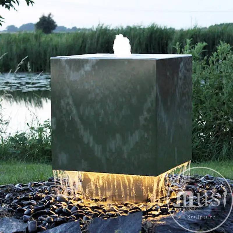 庭のための手作りの正方形のステンレス鋼の滝の噴水 Buy 正方形のステンレス鋼噴水 ステンレス鋼の滝噴水 スクエアステンレス鋼の滝噴水 Product On Alibaba Com