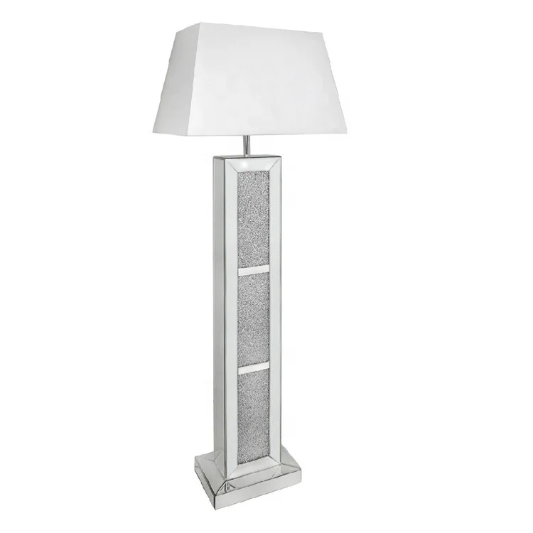 Блестящий хрустальный зеркальный напольный светильник для украшения дома