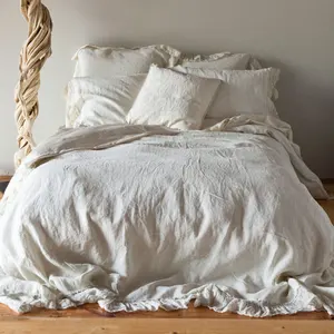 GOTS Certificate Factory Sale Various Widely Used French Linen Custom Modern Home Textile French Bedding Set