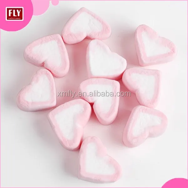 halal heart shaped marshmallow candy and