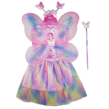 Christmas gifts fashion colorful Fairy Butterfly wing/headband/wand/skirt sets