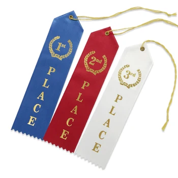 Blue Red White 1st 2nd 3rd Place Winner Ribbons Premium