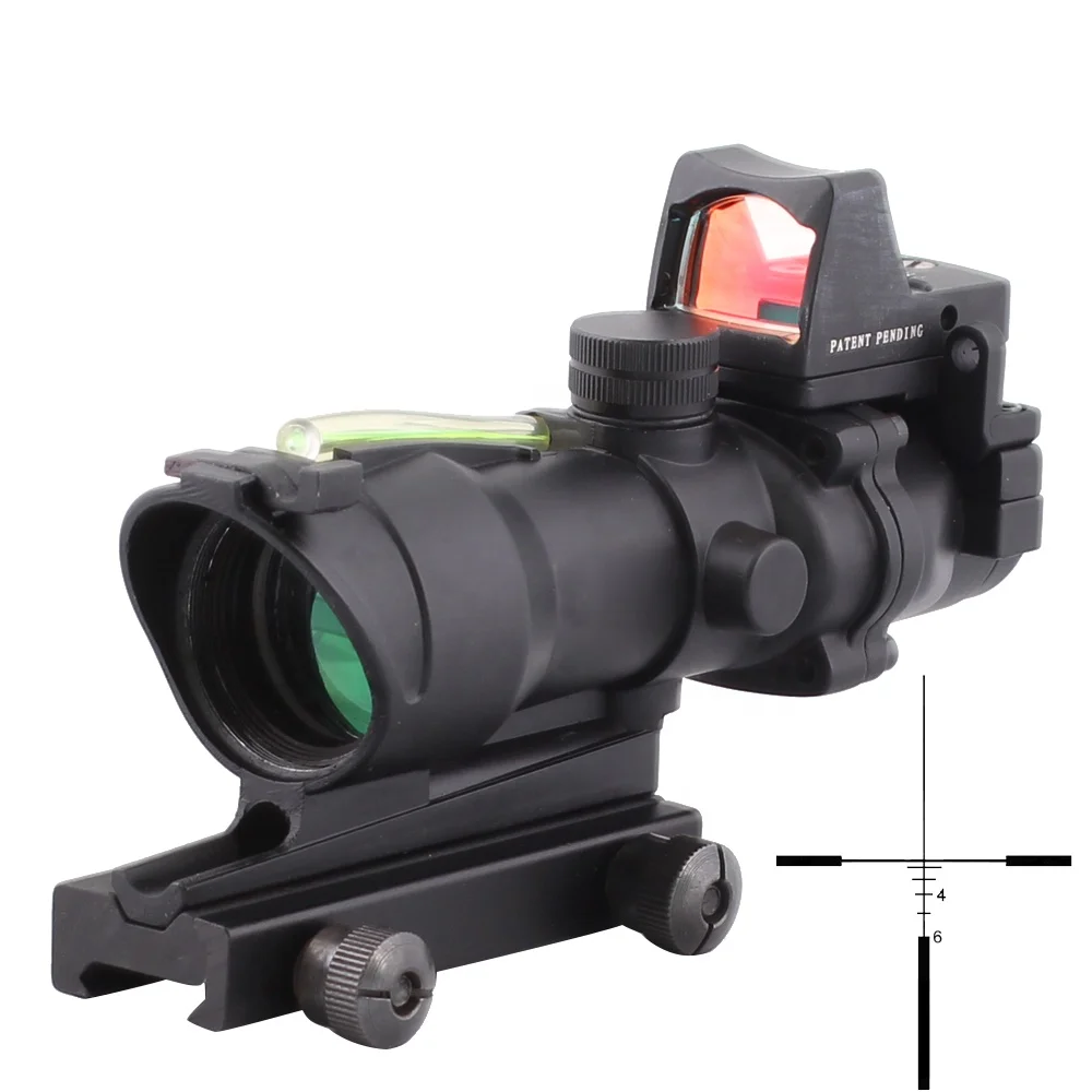 Fiber Optics Hunting Scope with Red Dot Sight